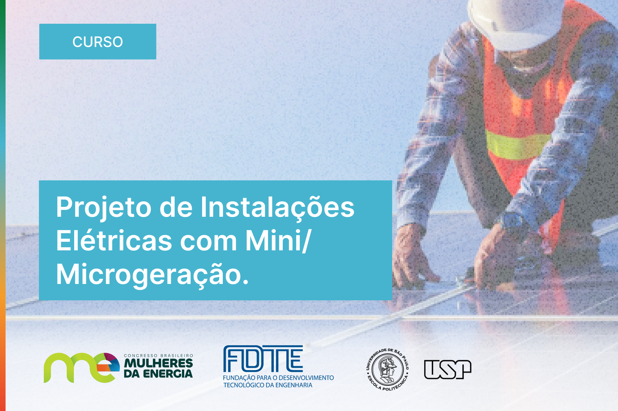 Capa do Curso PROJETO DE INSTALAÇÕES ELÉTRICAS COM MINI E MICROGERAÇÃO